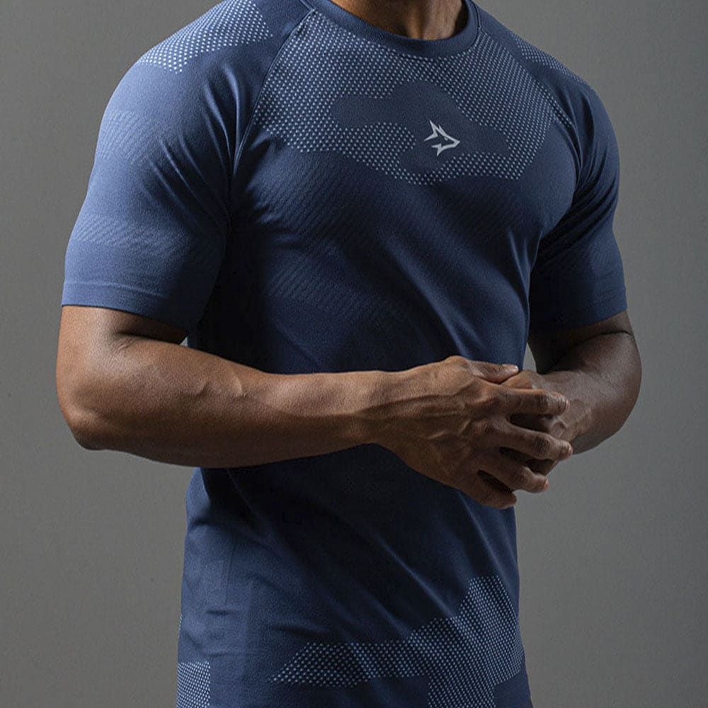 Camiseta Apex Dry Middle Lupus Marinho - Sem Costura — imagem 4