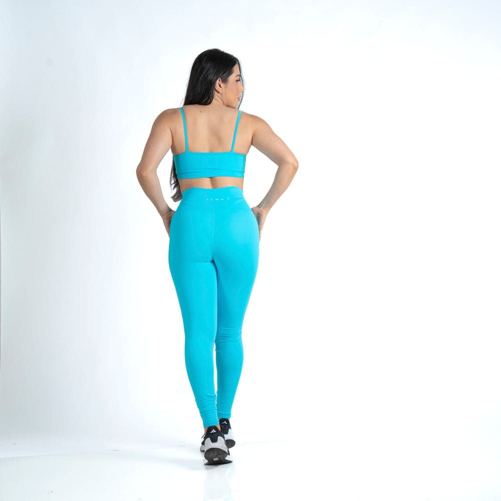 Conjunto Basic Feminino Top e Calça - New Horizon Azul Piscina — imagem 3