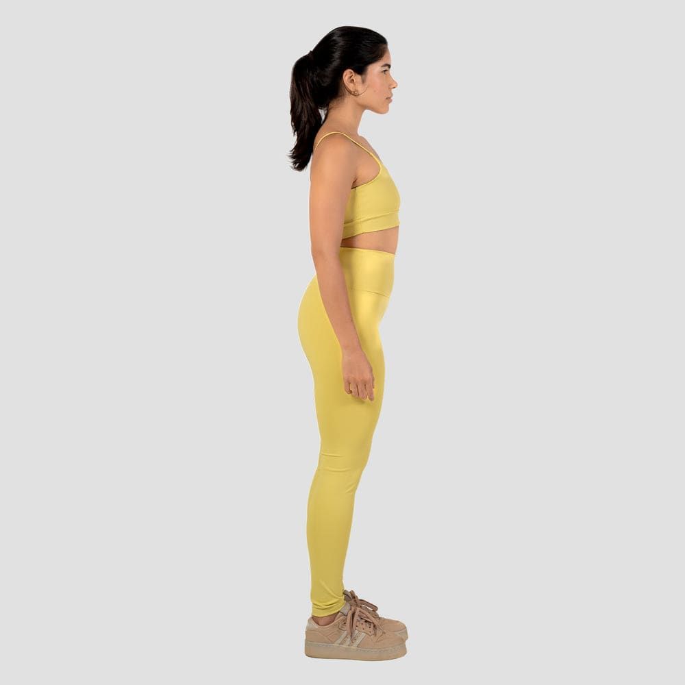 Conjunto Basic Feminino Top e Calça - New Horizon Amarelo Cítrico — imagem 3