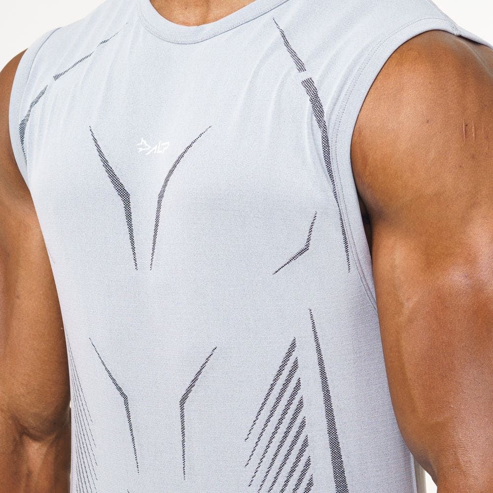 Regata Apex Dry Tank Cinza Gelo - Sem Costura — imagem 4