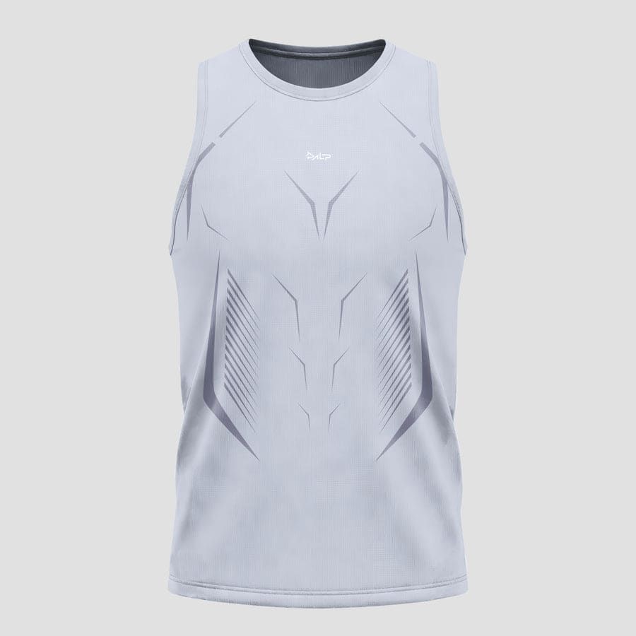 Regata Apex Dry Tank Cinza Gelo - Sem Costura