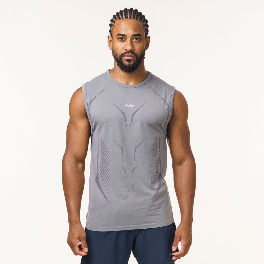 Regata Apex Dry Tank Cinza - Sem Costura — imagem 3