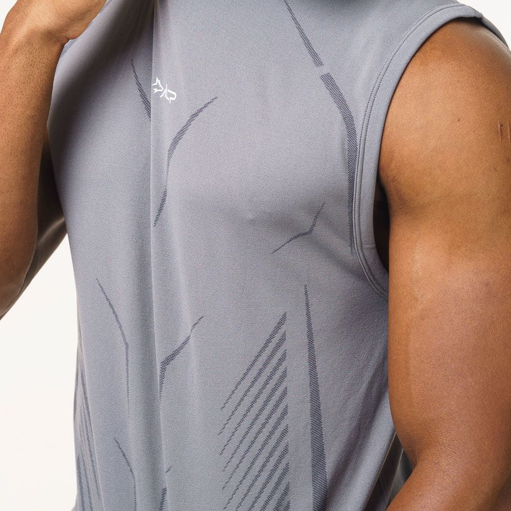 Regata Apex Dry Tank Cinza - Sem Costura — imagem 4