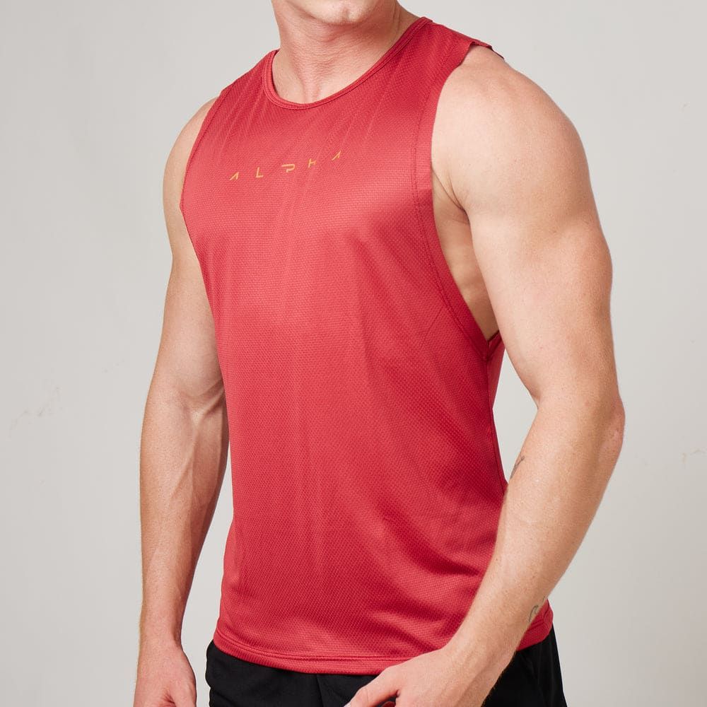 Regata Machão Dry Fit Horizon Vermelho Mercúrio — imagem 4