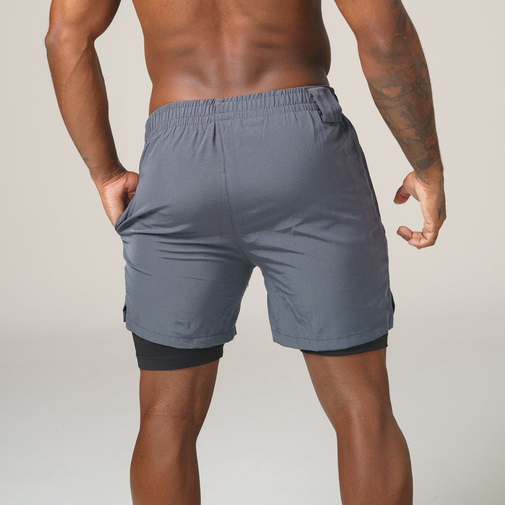 Short de Compressão Dry Fit Chumbo Bolso Ziper - Fluid — imagem 4