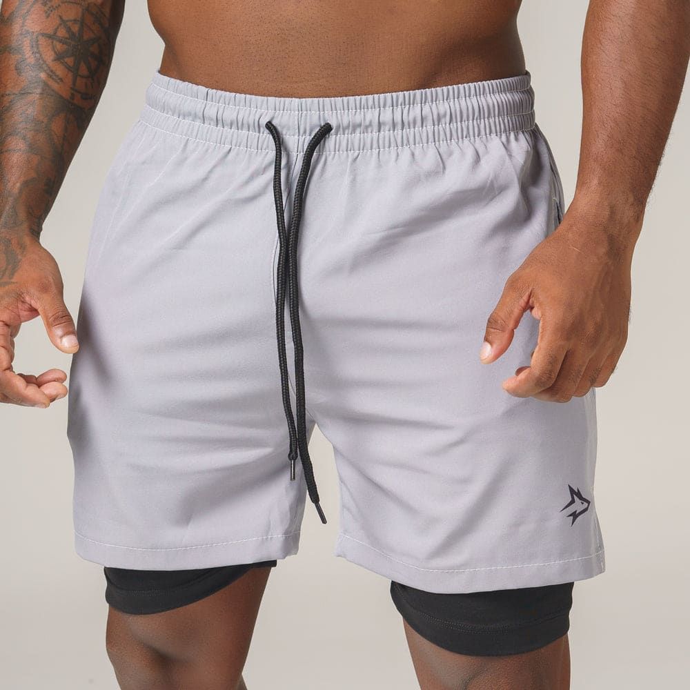 Short de Compressão Dry Fit Cinza Bolso Zíper - Lupus — imagem 5