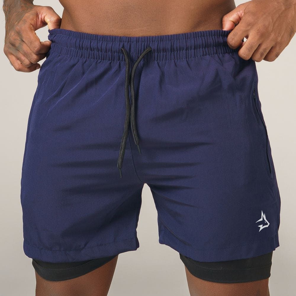 Short de Compressão Dry Fit Marinho Bolso Ziper - Lupus — imagem 3