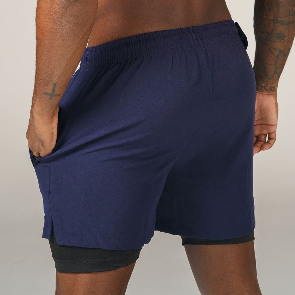Short de Compressão Dry Fit Marinho Bolso Ziper - Lupus — imagem 4