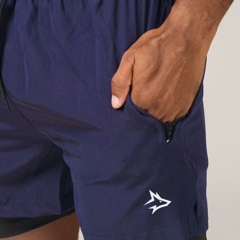 Short de Compressão Dry Fit Marinho Bolso Ziper - Lupus — imagem 5