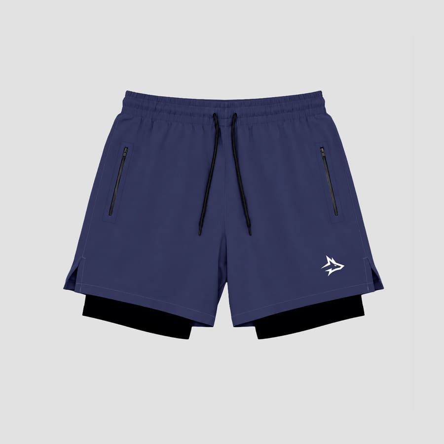 Short de Compressão Dry Fit Marinho Bolso Ziper - Lupus