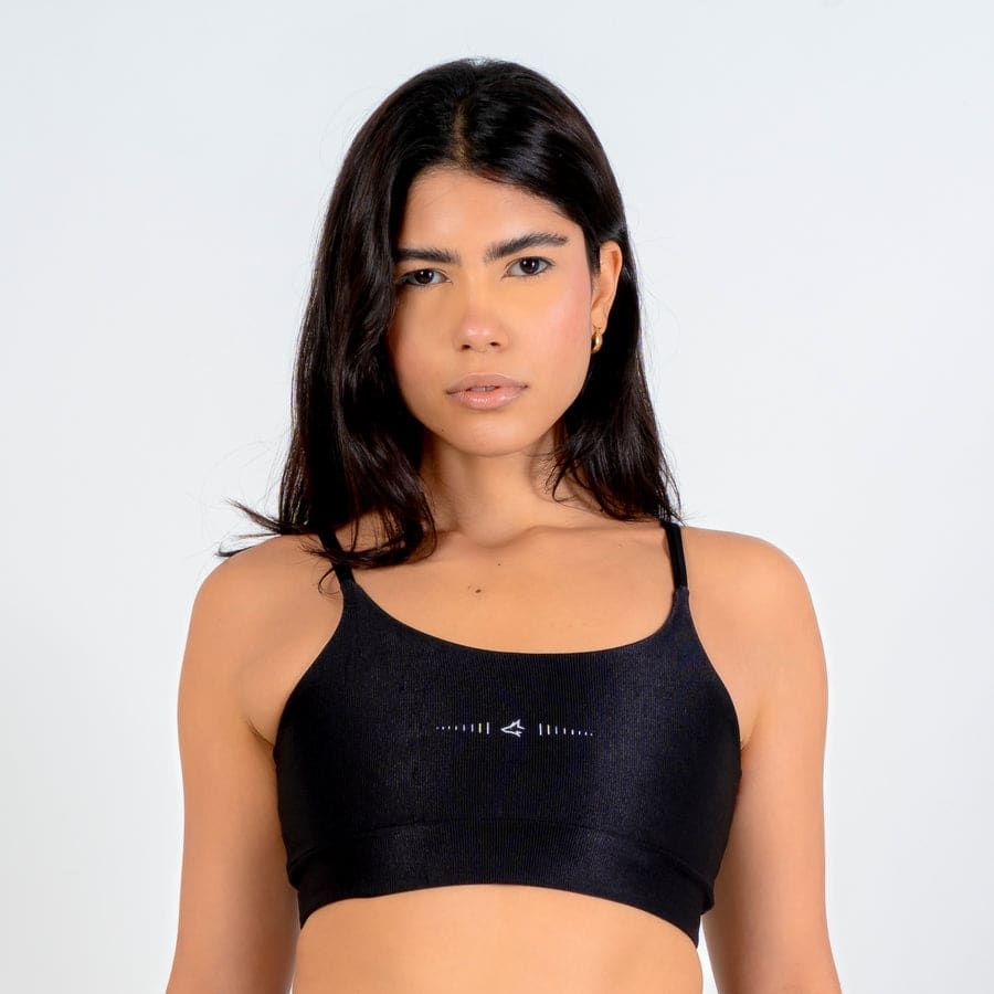 Top Basic Canelado Preto